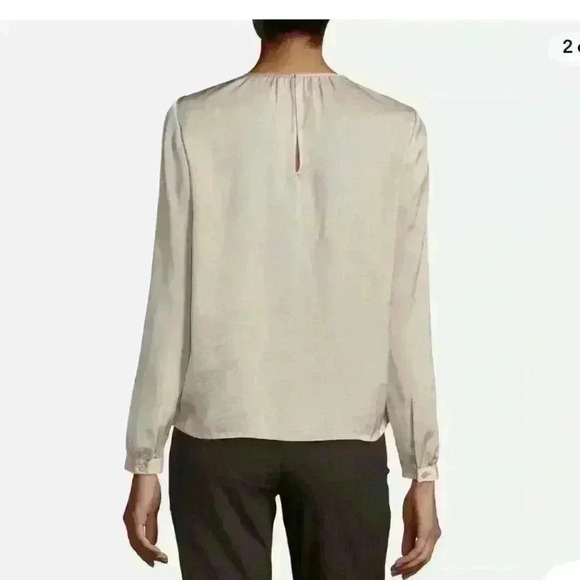 Vince Women's Cross-Front Draped Blouse - Picture 2 of 10